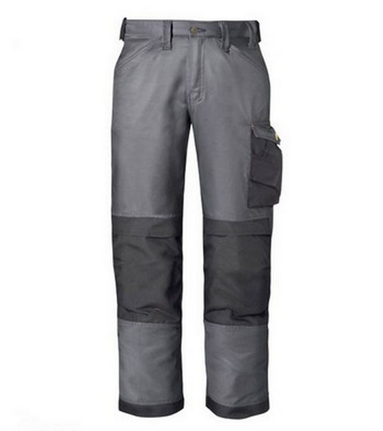 Snickers Dura Twill Trousers Black / Grey 3312 7404 W35 x L35