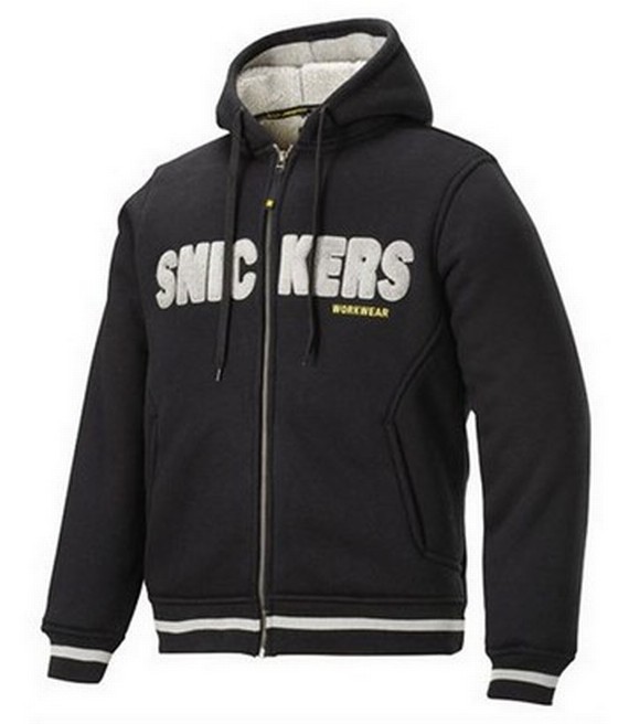 Snickers Thick Pile Zipped Hoodie Black 28070400 Small