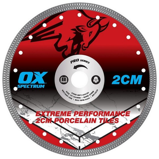 SPECTRUM MPT-230/22 PRO 2CM PORCELAIN CUTTING BLADE 22.23 x 230mm