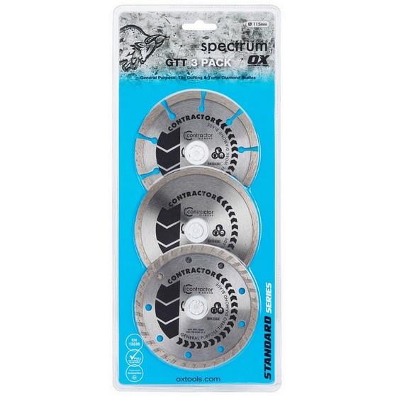 SPECTRUM X3-GTT-115/22 DIAMOND DISC TRIPLE BLADE SET