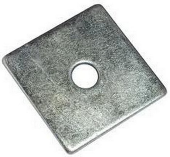 Square Plate Washer M10X2 Inch Bright Zinc Plated