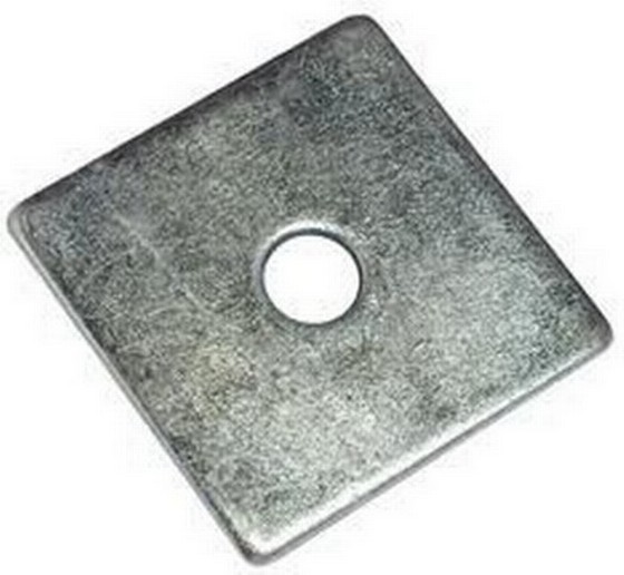 Square Plate Washer M12X2 Inch Bright Zinc Plated
