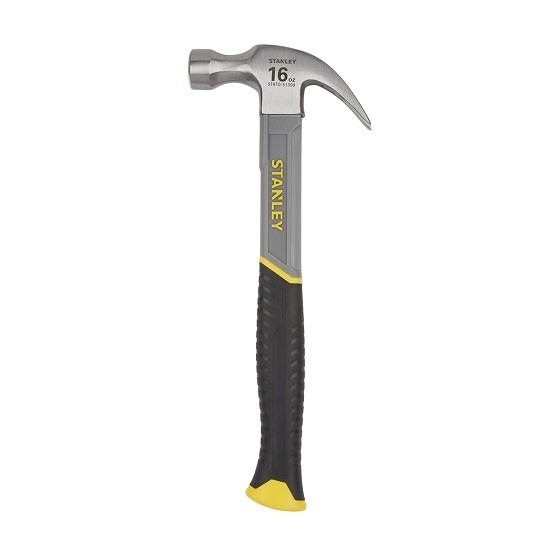 Stanley Sta051309 Fibreglass Handled Curved Claw Hammer 16oz Anglia