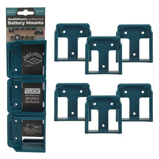STEALTHMOUNTS BATTERY MOUNTS (MAKITA BLUE) PACK OF 6