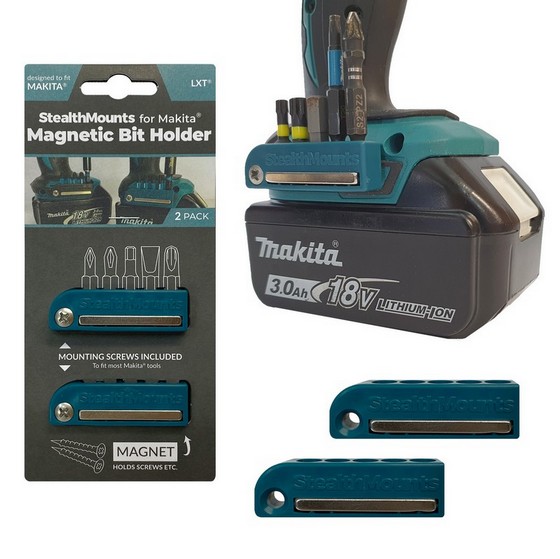 Stealthmounts Bit Holders (makita Blue) Pack Of 2