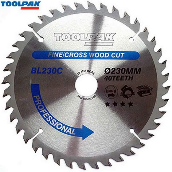 TOOLPAK BL230C 230MM X 30MM X 40T TCT BLADE