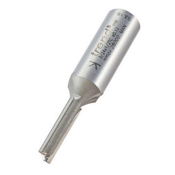 TREND 3/24X1/2TC TWO FLUTE CUTTER 6MM DIAMETER