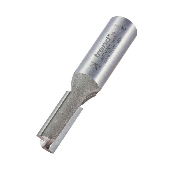 TREND 3/61X1/2TC TWO FLUTE CUTTER 1/2 INCH SHANK 10MM DIAMETER X 25MM
