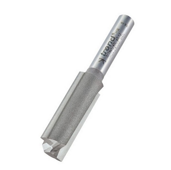 TREND 3/74X1/4TC TWO FLUTE CUTTER 12MM DIAMETER