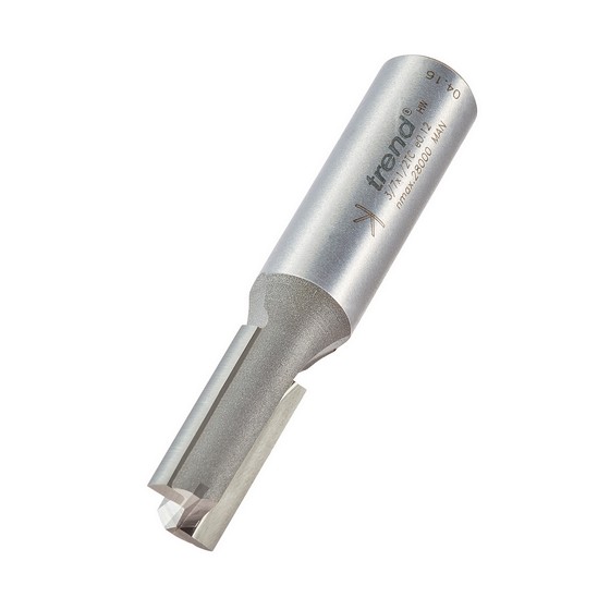 TREND 3/7X1/2TC TWO FLUTE CUTTER 1/2 INCH SHANK 11MM DIAMETER X 25MM