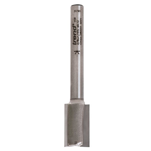 TREND 3/8LX1/4TC TWO FLUTE CUTTER 1/4 INCH SHANK 12MM DIAMETER X 19MM
