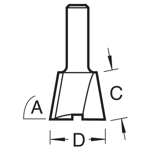 TREND 31/02X1/4TC DOVETAIL CUTTER 1/4 INCH SHANK 103 DEGREES