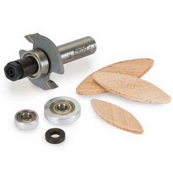 TREND 342X1/4TC 6 PIECE TCT BISCUIT JOINTER SET 1/4" SHANK