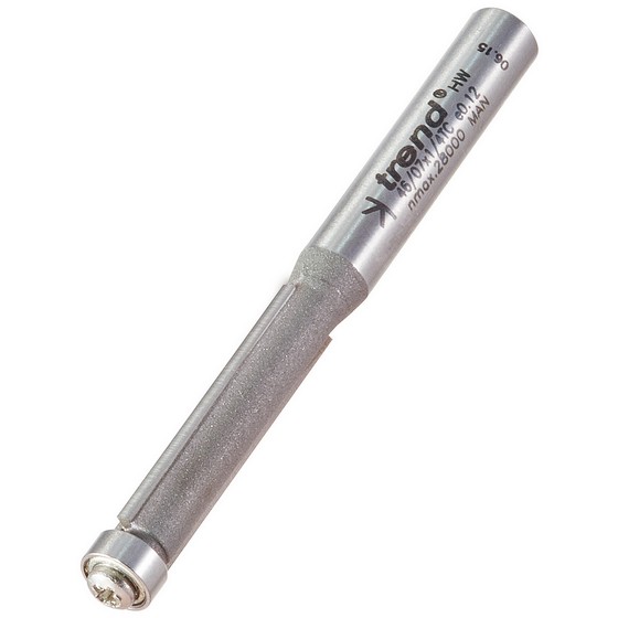 TREND 46/07X1/4TC GUIDED TRIMMER 6.3MM DIAMETER 25.4MM LENGTH