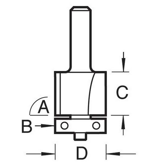 TREND 46/20X1/2TC GUIDED TRIMMER 19.1MM DIAMETER 25MM LENGTH