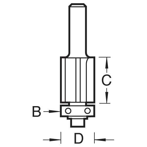 TREND 46/82X1/2TC TRIMMING CUTTER 12.7 MM DIAMETER