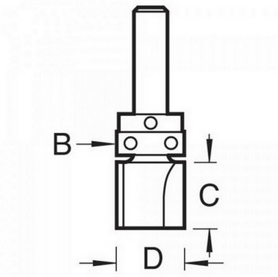 TREND 46/95X1/4TC TCT GUIDED TEMPLATE PROFILE CUTTER 12.7mm