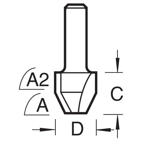 TREND 47/7X1/4TC COMBI TRIMMER CUTTER 12.7 MM DIAMETER C1=9 C2=4MM LENGTH