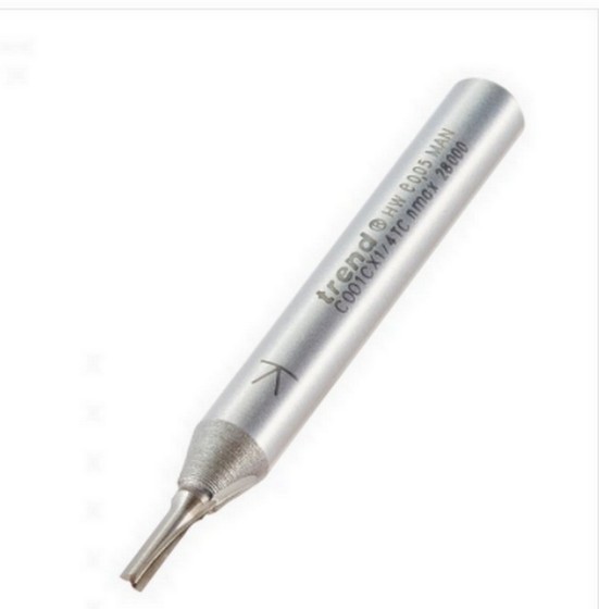 TREND C001CX1/4TC TWO FLUTE CUTTER 2MM DIAMETER