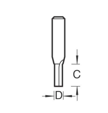 TREND C005BX1/4TC TWO FLUTE CUTTER 6.0MM DIAMETER