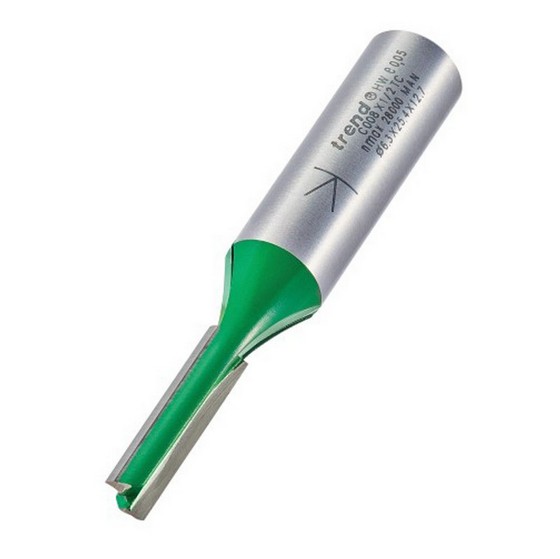 TREND C008X1/2TC TWO FLUTE CUTTER 6.3MM DIAMETER