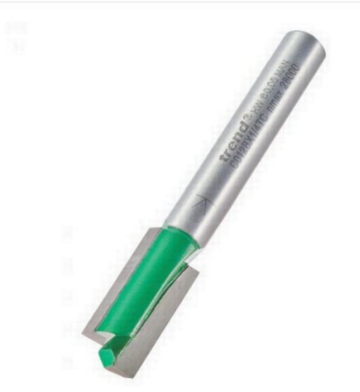 TREND C012BX1/4TC TWO FLUTE CUTTER 9MM DIAMETER 