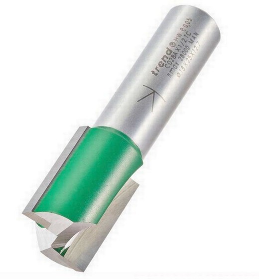 TREND C028AX1/2TC TWO FLUTE CUTTER 18.0MM DIAMETER