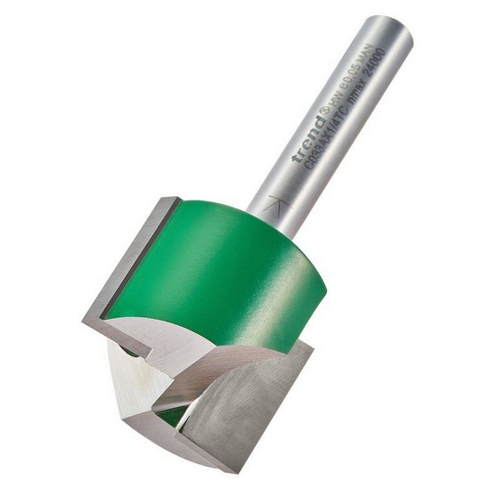 TREND C033AX1/4TC TWO FLUTE STRAIGHT CUTTER TCT ROUTER BIT 1/4 INCH SHANK