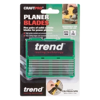 TREND CR/PB29/5PR 5 PAIRS OF CRAFT PRO PLANER BLADES 5.5X82MM
