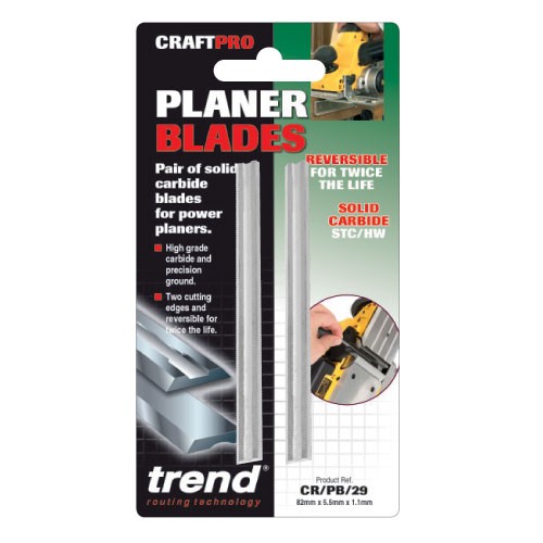 TREND CR/PB29 CRAFT PRO PLANER BLADE SET 5.5X82MM