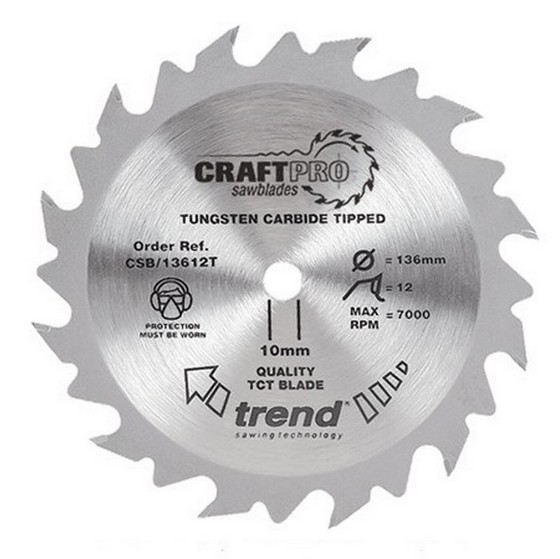 TREND CSB/16552T CRAFT SAW BLADE 165MM X 52T X20MM