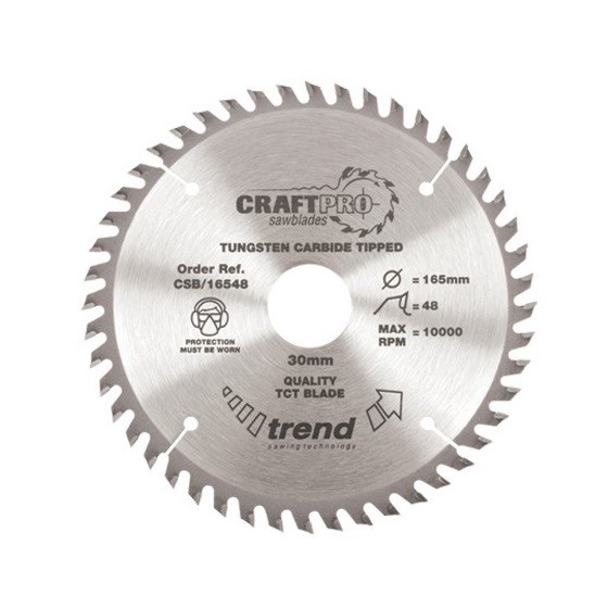 TREND CSB/21048 MEDIUM FINISH TCT CIRCULAR SAW BLADE 48TX30X210MM