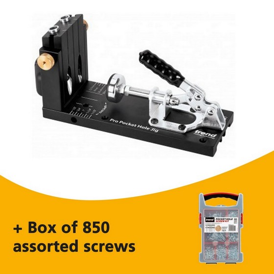 Trend Ph/jig/ak Pocket Hole Pro Jig Kit With Stabilisers + Ph/scw/pk1