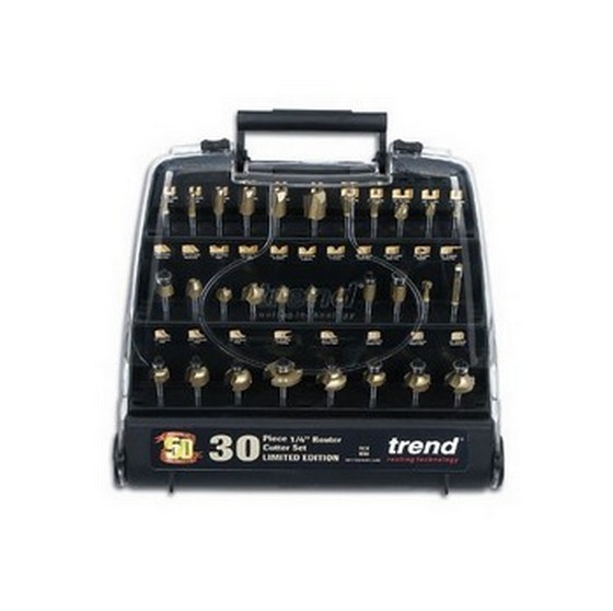TREND SET/SS30X1/4TC 30 PIECE ANNIVERSARY TCT CUTTER SET 1/4" SHANK