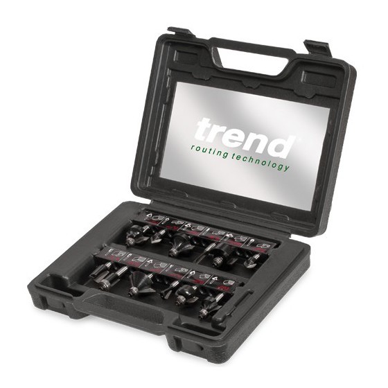 TREND SET/SS8X1/4TC 12 PIECE 1/4 SHANK TCT ROUTER CUTTER SET