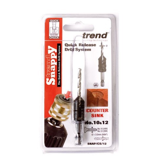 TREND SNAP/CS/10 SNAPPY COUNTERSINK DRILL BIT WITH 1/8 DRILL