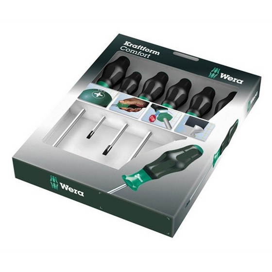 Wera 6 Piece Kraftform Comfort Screwdriver Set Anglia Tool Centre