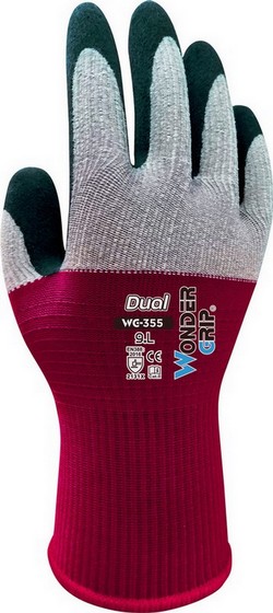 WONDER GRIP DUAL LATEX PALM PRECISION GLOVES EXTRA LARGE WG355101