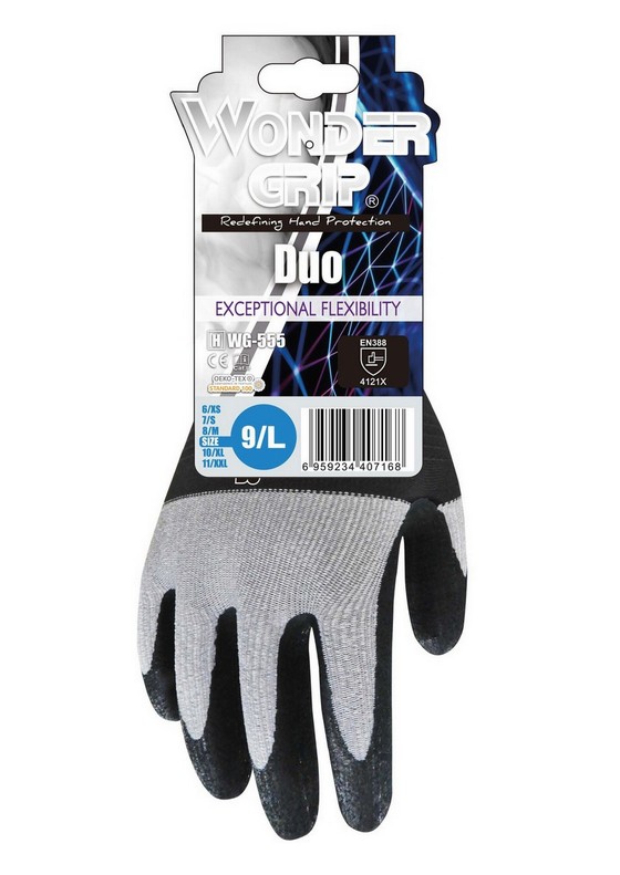 WONDER GRIP DUO NITRILE PALM PRECISION GLOVES EXTRA LARGE WG555101