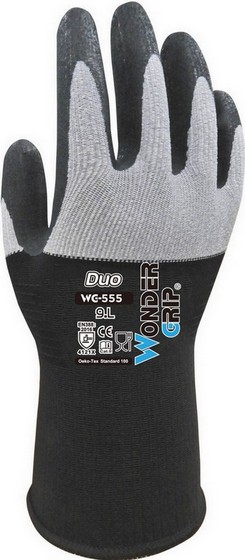 WONDER GRIP DUO NITRILE PALM PRECISION GLOVES LARGE WG555091