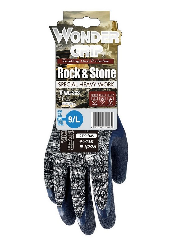 WONDER GRIP ROCK&STONE LATEX PALM THERMAL GLOVES LARGE WG333091