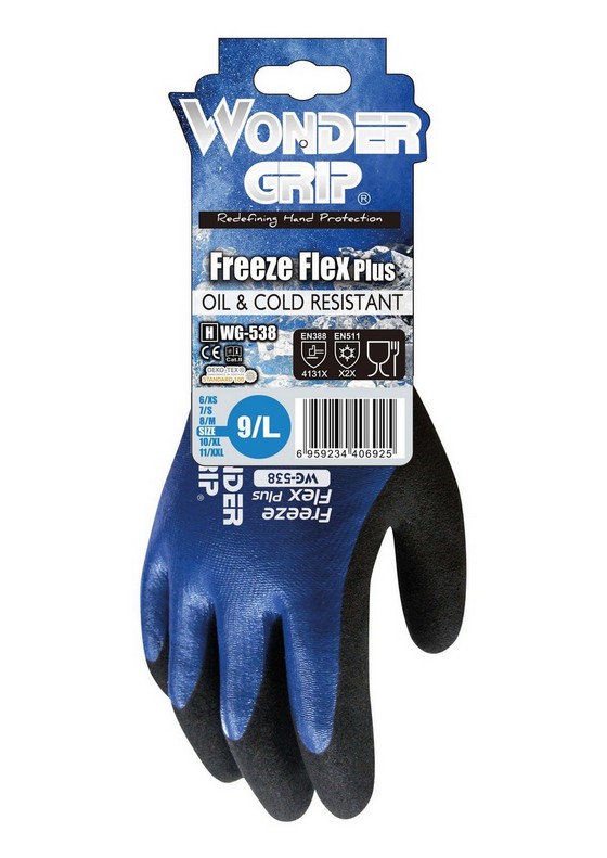 WONDER GRIP WG-538 FREEZE FLEX PLUS GLOVE SIZE 9 WG-538091P