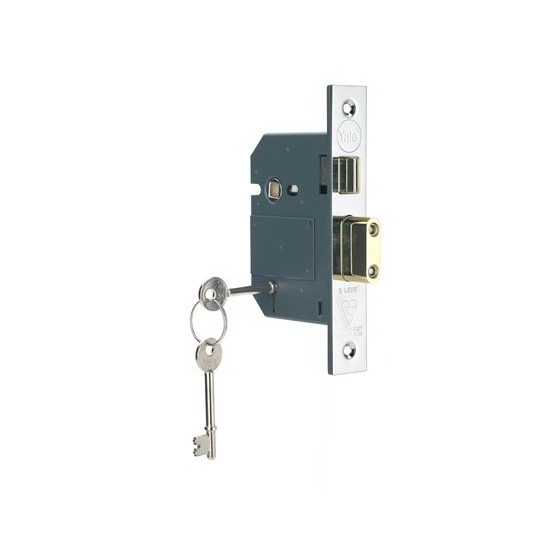 YALE P-M560-CH-80 5 LEVER MORTICE LOCK 75MM CHROME