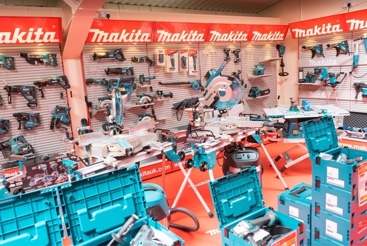 Makita display at our Colchester showroom